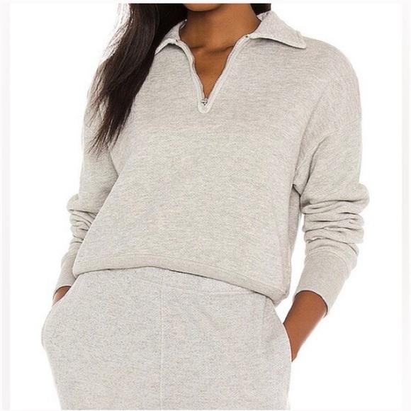 RE/DONE x Hanes 70s Half Zip Sweatshirt sz Small - Picture 1 of 3
